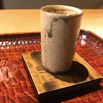 御料理 光安 - 抹茶寒天の器