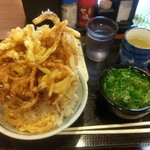 丸亀製麺 南郷店 - かき揚げ丼（合計260円）