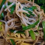 手打ち十割そば 紀山 - にらそばアップ