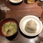 やまじん - ライスと味噌汁