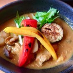 ムスビカフェ - ノンオイルのチキンカレー