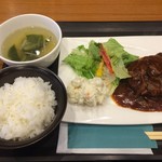 みぃ珈琲 - H.30.5.25.昼 ハンバーグ定食 750円税込