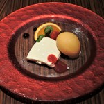 RISTORANTE Orobianco - 自家製パンナコッタとマンゴーパッションのソルベ添え