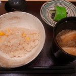 神保町 傳 - とうもろこしご飯。ほんのりバターが