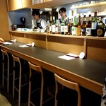 Pafe Kohi Sake Satou - 開店直後のカウンター席