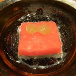 神楽坂 石かわ - スイカのゼリーとココナツミルクのムース