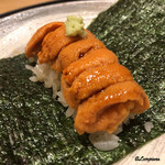 銀座くどう - バフン海胆の手巻き寿司