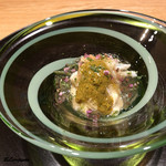 銀座くどう - 毛蟹にバフン海胆に蟹味噌がけ