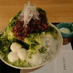 囲炉裏茶房 - 抹茶小豆の氷室守