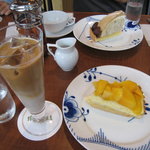 椿屋茶房 - ハーブティーとモンブラン、アイスカフェオレとマンゴータルト