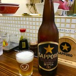 大衆食堂スタンド そのだ - 瓶ビール(サッポロ黒ラベル大瓶)