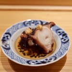 寿しの吉乃 - 蛸の柔らか煮 粒マスタード