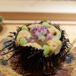 寿しの吉乃 - エゾバフンウニ シャインマスカット ワタリガニ