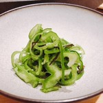 はっこく - 2018.6.  箸休め② ピーマンの塩昆布和え