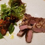 ファリナモーレ - 「庄内豚料理」 山伏ポークと民田なすの辛いトマトソース和え！