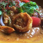 スプーンソング - マンガルール プラウン/1,400円(辛さは通常の25倍で)】エビはちゃんと丁寧に処理してありますよ～(*^^*)