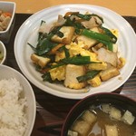 Masu kame - 本日のランチ豚肉と厚揚げ玉子炒め