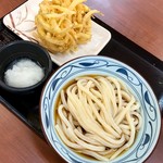 Marugame Seimen - ぶっかけ冷（大）＆かき揚げ＆大根おろし：390円