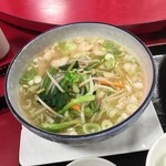 中国家庭料理 神洲之華 - ランチ 麺飯セットの海老野菜タンメン