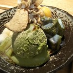 Kawara Kafe Ando Dainingu - かわらパフェ 横から