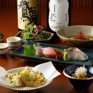 Very popular! All-you-can-drink course including carefully selected sake and shochu 6,000 yen