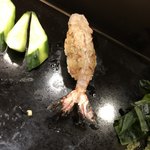 寿司 もり田 - 車海老 尻尾だけ炙ってある