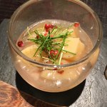 京橋もと  - 桃の酒蒸し？