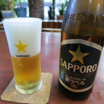 Soba Dokoro Oomura - 瓶ビール（サッポロ生ビール黒ラベル）