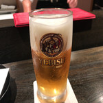 天ぷら岡本 - 天ぷら岡本(エビス生)