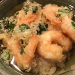天ぷら岡本 - 天ぷら岡本(小海老のかき揚の天茶漬)