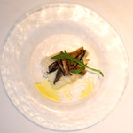 VIA Brianza - ランチコース 5300円 の青森県産ヤリイカ、ラディッキオ、ルッコラ