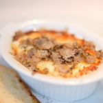 VIA Brianza - ランチコース 5300円 の半熟玉子入りサマートリュフのオーブン焼き