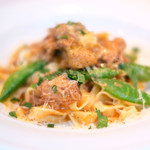 VIA Brianza - ランチコース 5300円 の仔羊ラグーのタリアテッレ