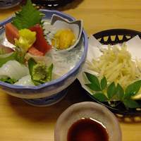 助六 - お作り＆白魚の唐揚げ