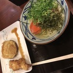 丸亀製麺 - 明太釜玉うどん＆天ぷら
