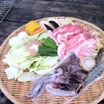 魚魚櫓 - 海鮮焼き（海老・イカ・ホタテ）2,500円