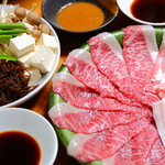 Tiida Moon - 石垣牛とあぐー豚食べ比べしゃぶ鍋 (2)