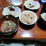 木賊温泉 旅館 井筒屋 - 蕎麦に蕎麦ガキと舞茸ご飯