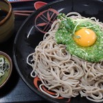 味奈登庵 - 冷やしオクラ蕎麦550円(税込)オクラ10本分使用！