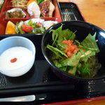 寿喜養膳 - 杏仁豆腐とこんにゃく素麺サラダ