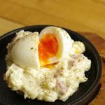 Smoked classic potato salad with melty soft-boiled eggs