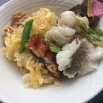 広島インテリジェントホテルアネックス - 鰻のチラシ寿司と鱧のサラダ