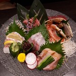 海鮮個室居酒屋 魚将 - 刺身５点盛り