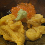 千成寿司 - 贅沢丼　利尻雲丹？　☆３・５　いくら　☆３・５　天草赤雲丹　磯の風味＆ほんのり甘味　☆４