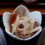 Kifukuchaya - 黄金そば(1300円)　小鉢