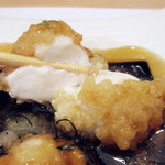 阿波座 なが友 - 友三菜コース:揚物のごまふぐ白子揚げだしアップ('18.6月下旬)