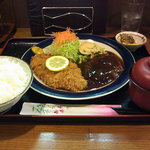 Katsumi - ハンバーグとロースかつの定食
