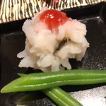 天ぷら天美巧 - 愛知県産ハモの湯引き梅肉ソース掛け