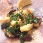 割烹 やました - サザエのガーリックオイル炒め.JPG