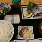 安兵衛 - お昼の「さばのきずし定食」¥650-♪